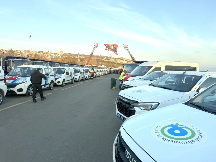 Tekirdağ Büyükşehir Belediyesinin 423 aracı hizmete alındı