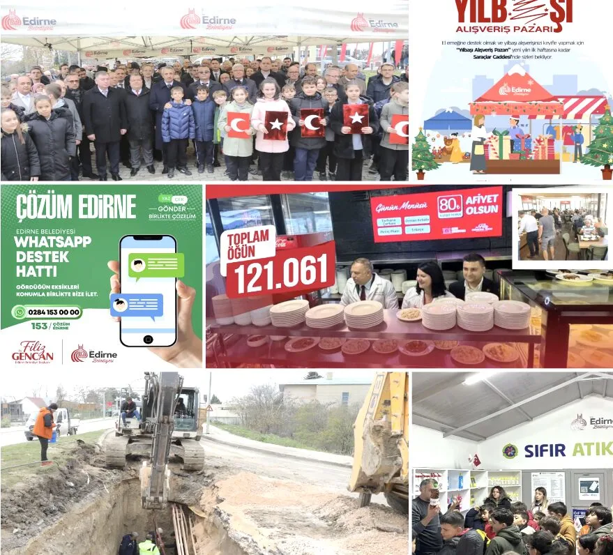 Edirne Belediyesi’nden yılın son haftasında çalışma raporu  