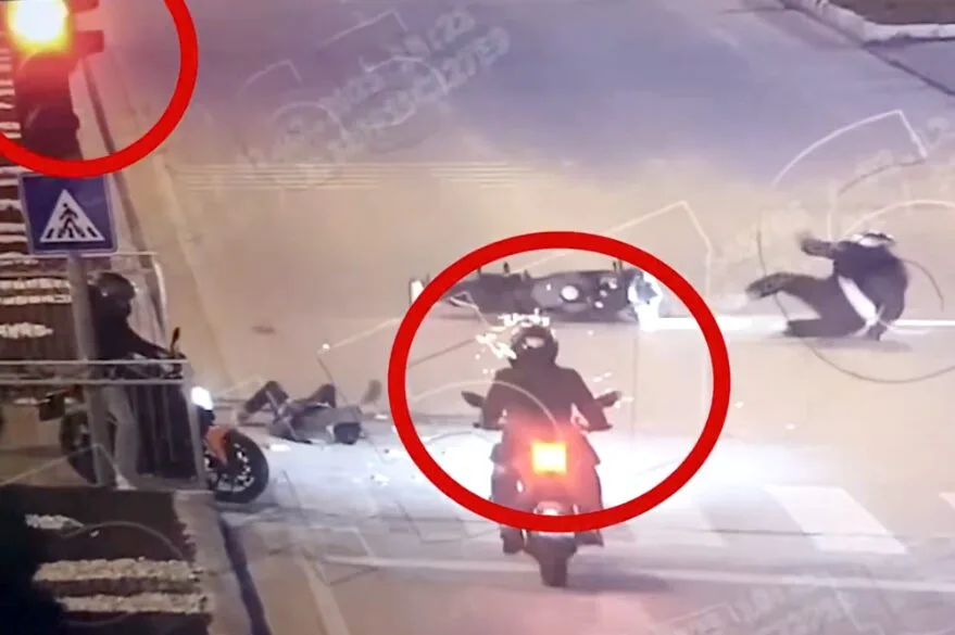 O motosiklet sürücüsü yakalandı