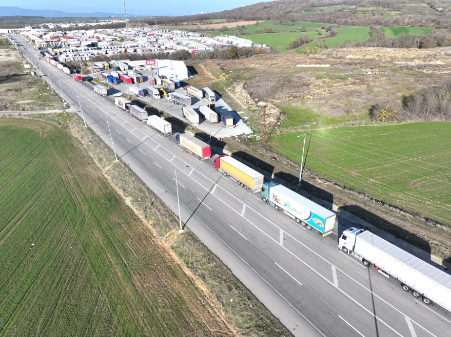 Ipsala TIR Trafigi 2 - Yunan çiftçi eylemlerinin Türk tarafındaki TIR trafiğine olumsuz etkileri sürüyor