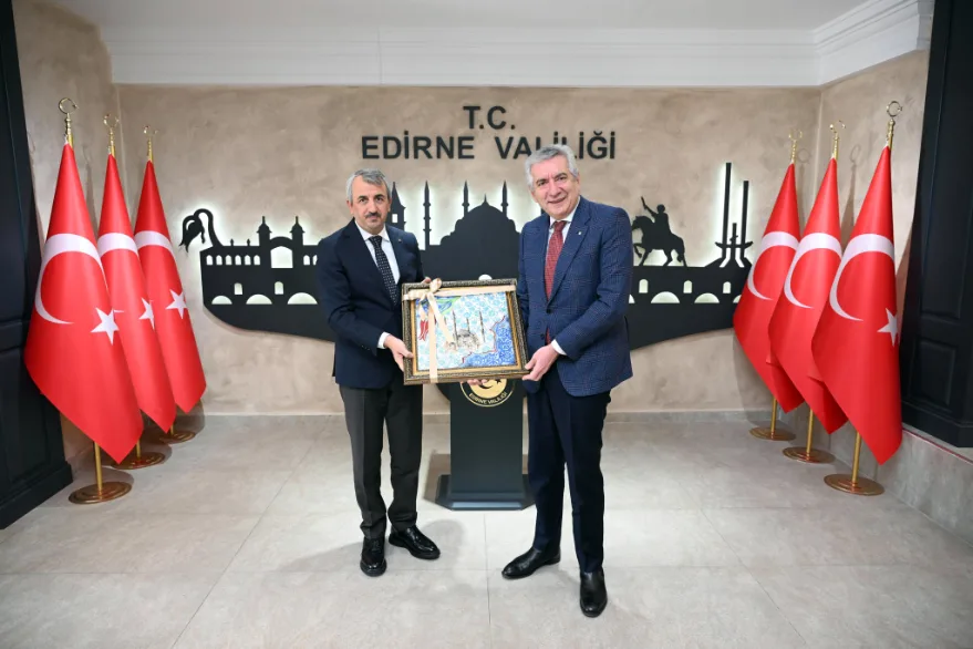 İSO Başkanı Bahçıvan, Edirne Valisi Sezer’i ziyaret etti