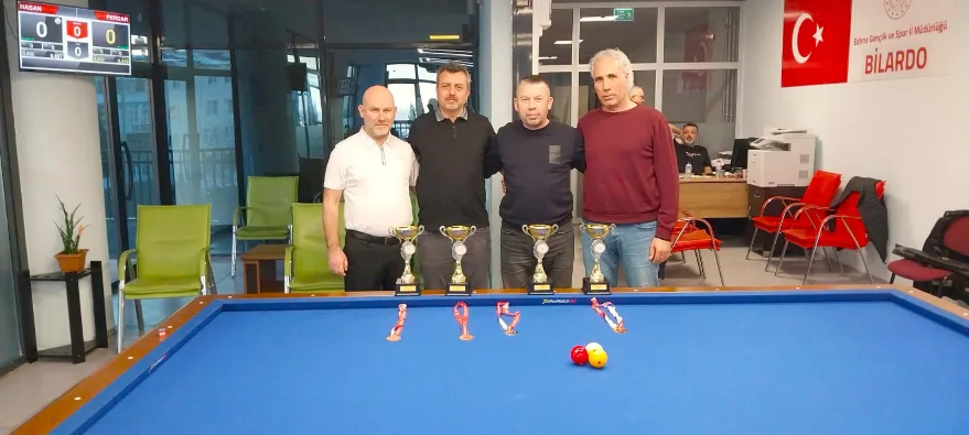Edirne’de bilardo heyecanı sona erdi