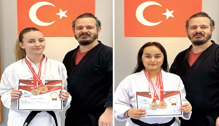 Karateci kızlardan 5 madalya