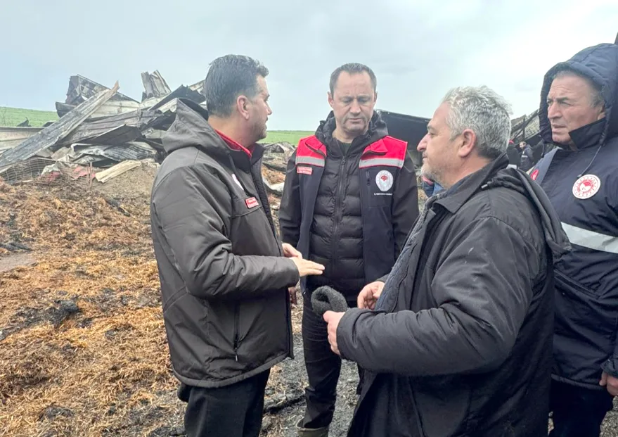 Tekirdağ’da çiftlikte yangın felaketi