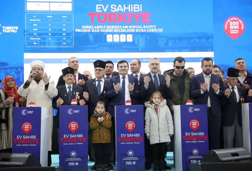Kırklareli’nde TOKİ kurası çekildi
