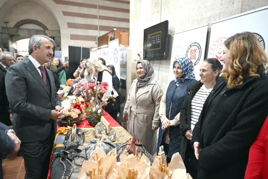 Edirne’de SODAM kursiyerlerinin el emekleri sergilendi