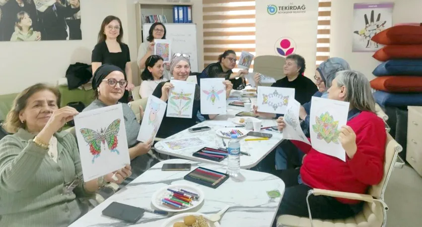 Tekirdağ Kadın Danışma Merkezinde düzenlenen atölyelerde eğitim verildi