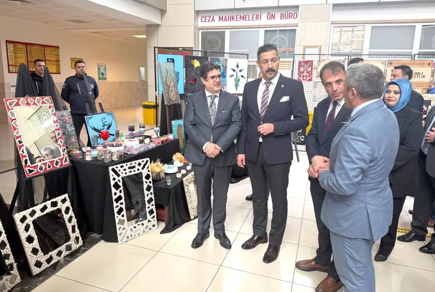 Çorlu Adliyesinde Sosyal Market ve El Sanatları Sergisi açıldı