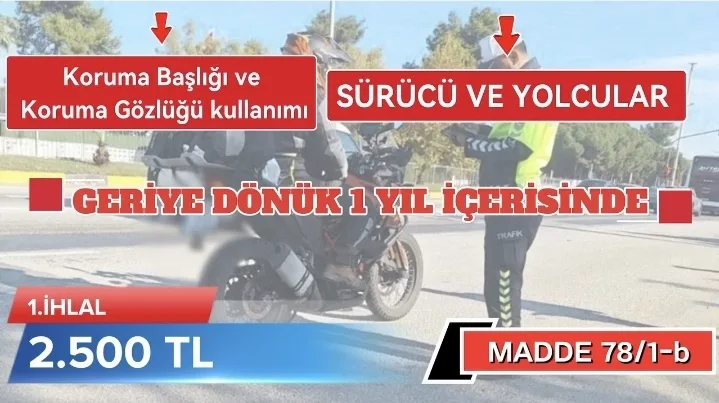 1 - Edirne Emniyetinden kask uyarısı