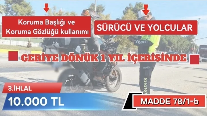 3 - Edirne Emniyetinden kask uyarısı
