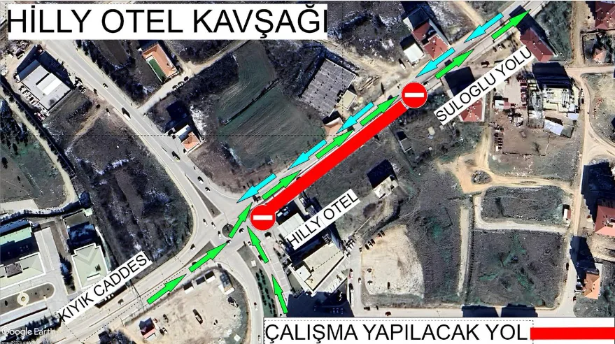 Süloğlu yönü geçici olarak trafiğe kapandı