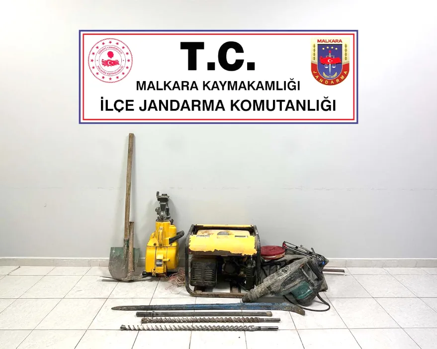 Tekirdağ’da kaçak kazı yapan 3 şüpheli suçüstü yakalandı