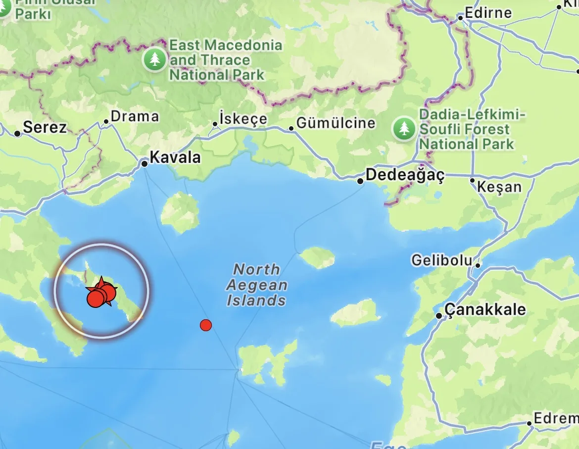 Ege Denizi’nde 5.1 büyüklüğünde deprem, Edirne’de de hissedildi