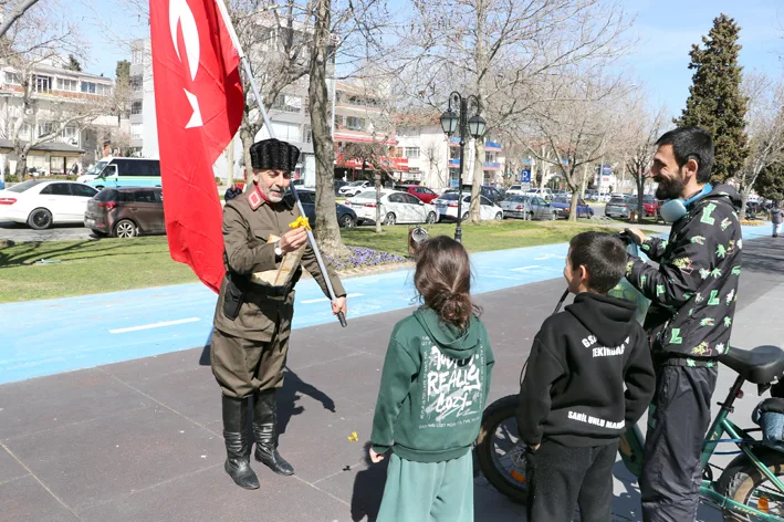 Gazi torunu 2 - Şehitler için İstanbul’dan Çanakkale’ye yürüyen gazi torunu Tekirdağ’a ulaştı