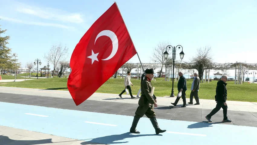 Şehitler için İstanbul’dan Çanakkale’ye yürüyen gazi torunu Tekirdağ’a ulaştı