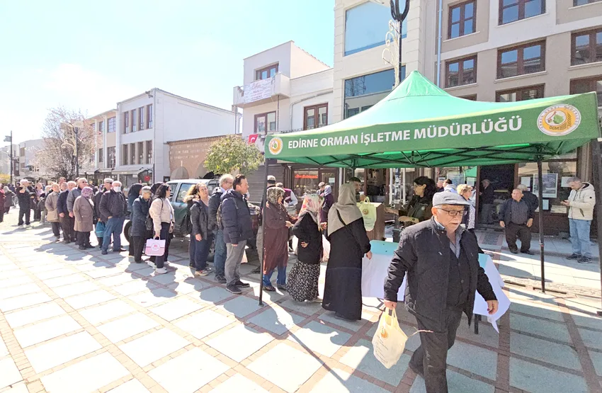 Edirnelilere ıhlamur fidanı dağıtıldı