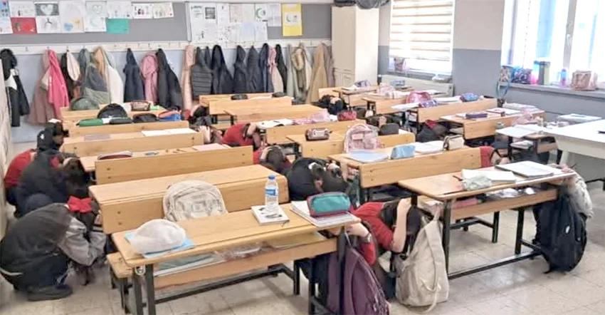 Deprem Haftası’nda Edirne’deki okullarda tatbikat yapıldı