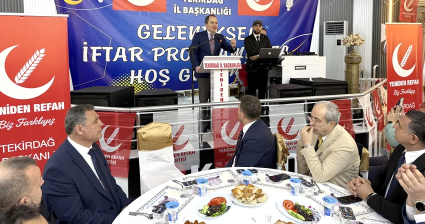 Yeniden Refah Partisi Genel Başkanı Erbakan, Tekirdağ’da iftar programına katıldı