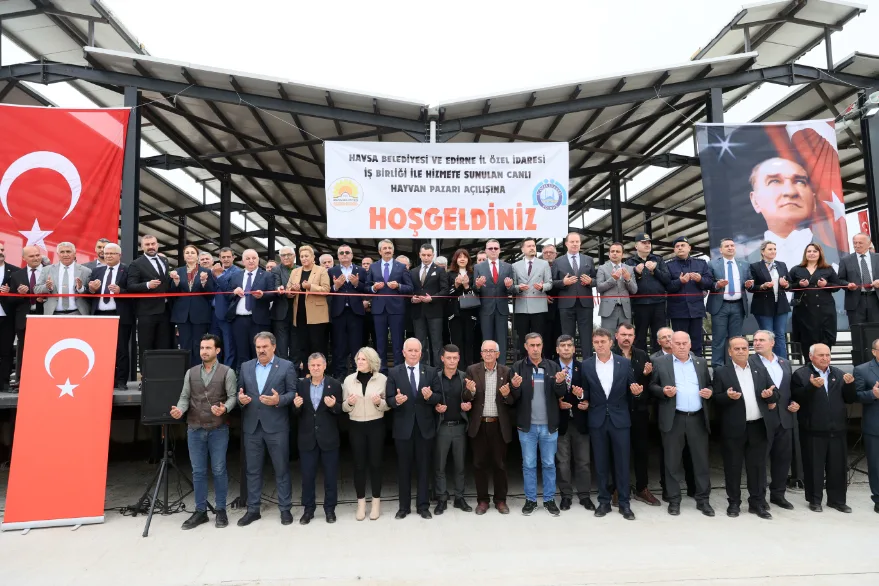 Havsa Canlı Hayvan Pazarı törenle açıldı