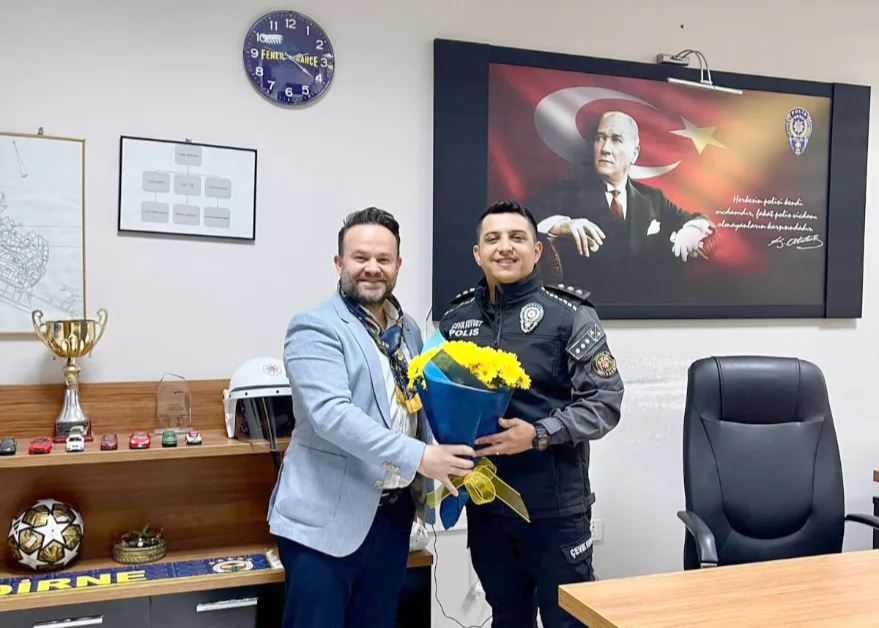 Edirne Fenerbahçeliler Derneği’nden emniyete anlamlı ziyaret