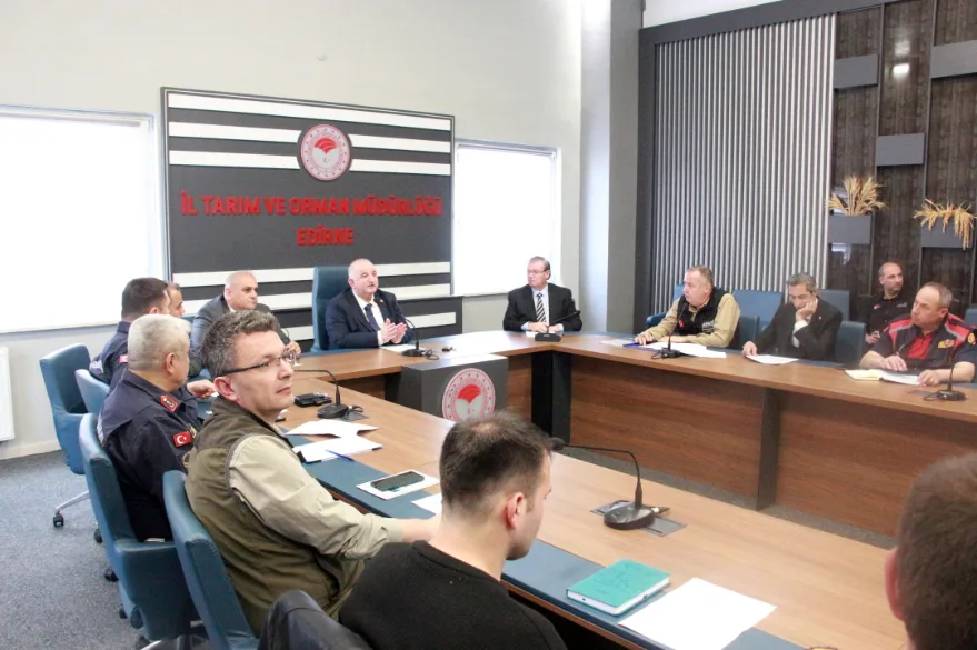 Edirne’de orman yangınlarına karşı önlemler masaya yatırıldı