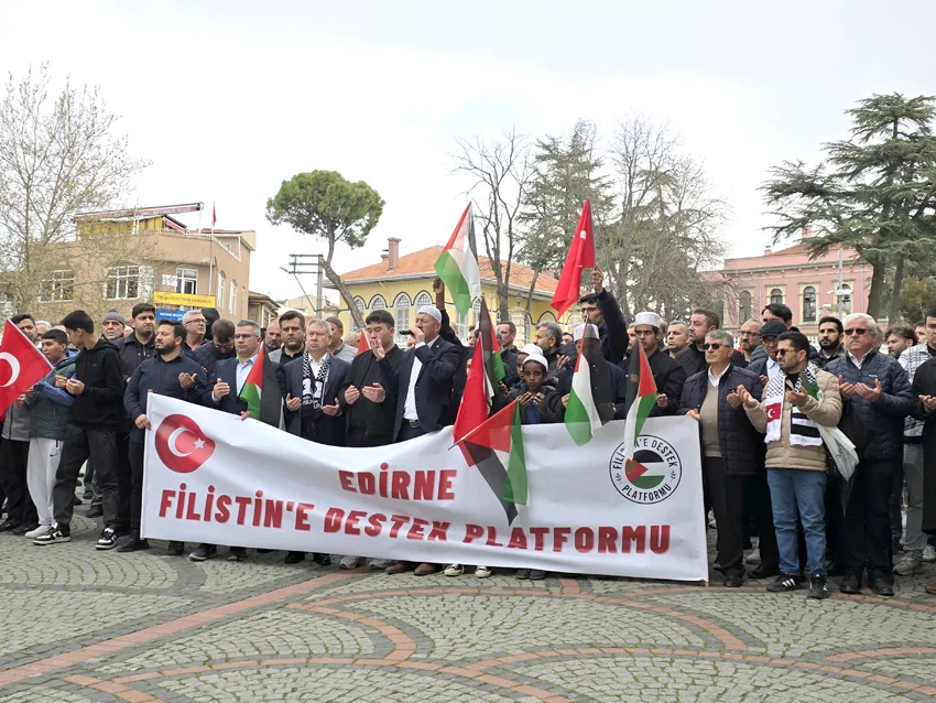 Filistin’deki zulme Edirne’den tepki