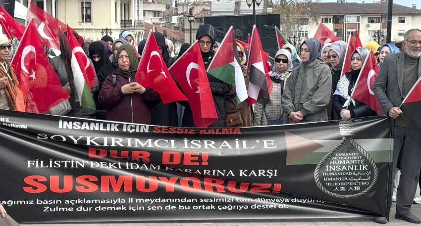 Trakya’da İsrail’in Filistinli esirleri hedef alan “idam yasası”na tepki