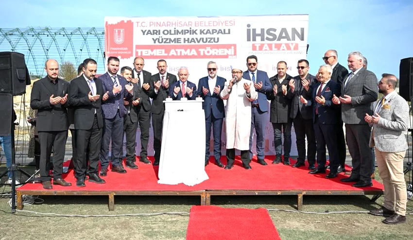 Kırklareli Valisi Turan, yarı olimpik yüzme havuzunun temel atma törenine katıldı