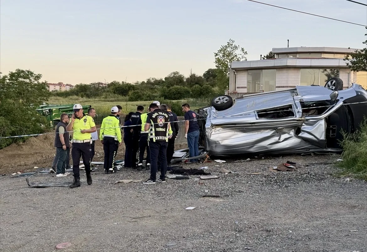 Tekirdağ’daki feci kazada 1 kişi öldü, 8 kişi yaralandı