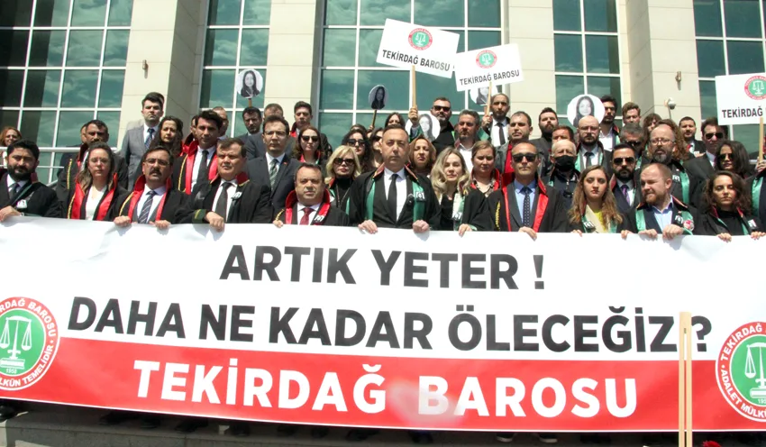 Tekirdağ’da avukat Hatice Kocaefe’nin silahla vurularak öldürülmesi protesto edildi