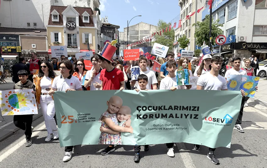 Lösemili çocuklar için Tekirdağ’da farkındalık yürüyüşü yapıldı