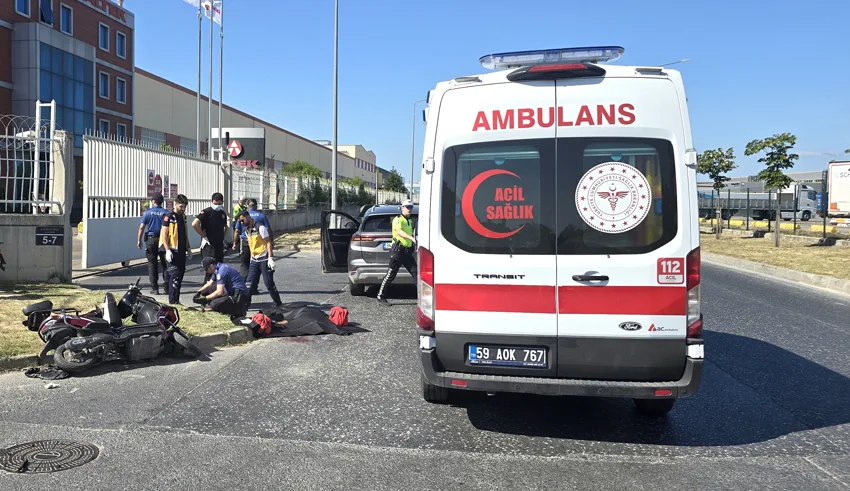 Tekirdağ’da otomobille çarpışan elektrikli motosikletin sürücüsü öldü