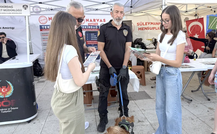 Tekirdağ’da narkotik ekipleri festival boyunca binlerce kişiyi bilgilendirdi