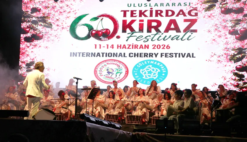 Tekirdağ Ritmi Ahenk Grubu Kiraz Festivali’nde sahne aldı