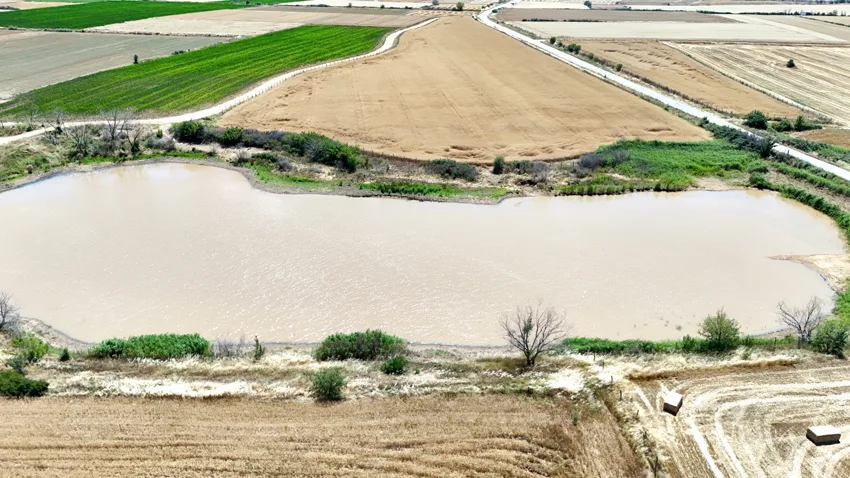 Kırklareli’nde Sazlık Göleti’nin doluluk oranı yağışlarla arttı
