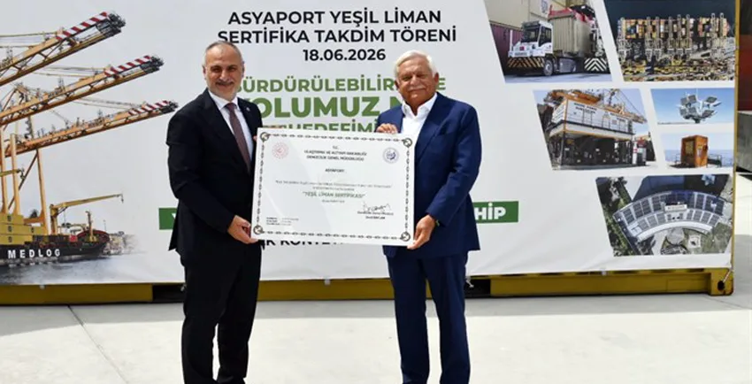 Asyaport, “Yeşil Liman Sertifikası” aldı