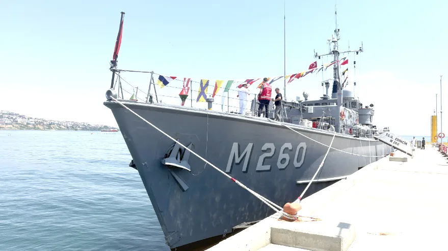 TCG Edincik M260 gemisi Tekirdağ’da ziyarete açıldı
