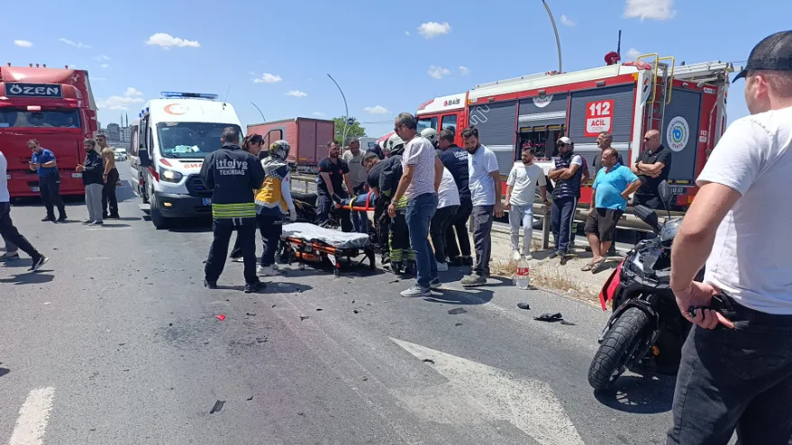 Tekirdağ’da zincirleme kazada 1’i ağır 3 kişi yaralandı
