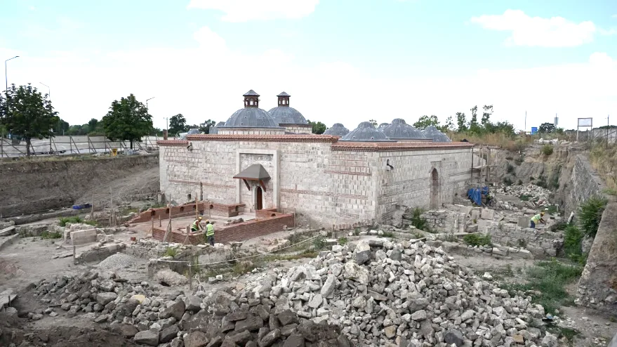 Gazi Mihal Hamami 2 - Gazi Mihal Hamamı’ndaki restorasyonda sona yaklaşıldı