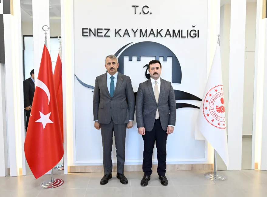 Vali Sezer’den Enez Kaymakamı Fırat’a ziyaret
