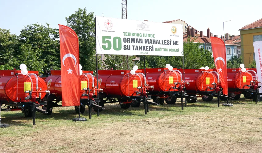 Tekirdağ’da orman yangınlarına karşı 50 mahallede su tankeri konuşlandırıldı