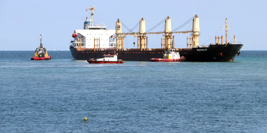 Tekirdağ’da yük gemisi karaya oturdu