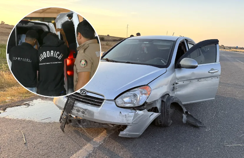 Kaçış kazayla bitti: 7 düzensiz göçmen yakalandı