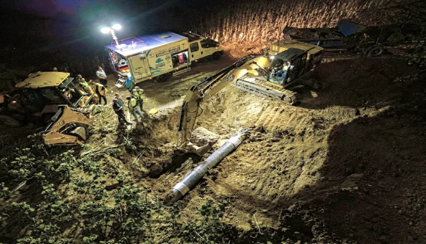 TESKİ ekipleri Malkara’da içme suyu isale hattındaki arızayı giderdi