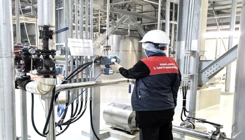 Lüleburgaz’da nişasta bazlı şeker üreten işletmede gıda denetimi yapıldı