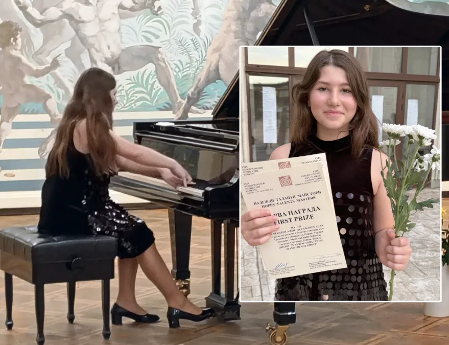 Genç piyanist Alya Karen Alan, Bulgaristan’dan birincilikle döndü